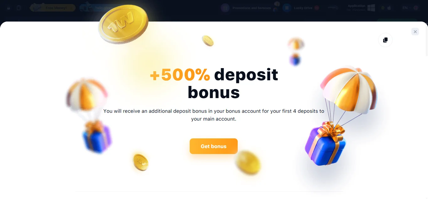 1win casino bonus