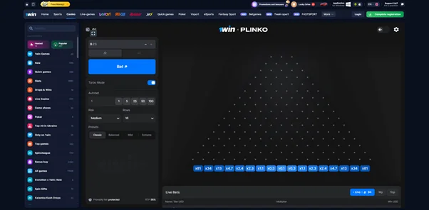 1win Plinko