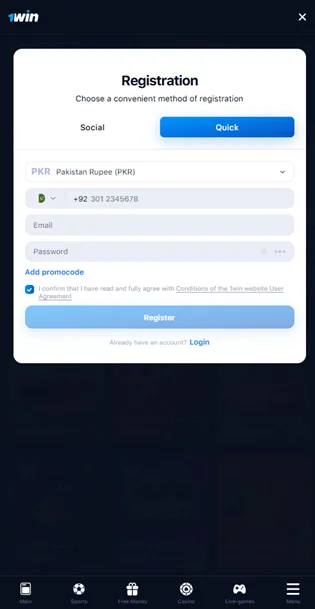 1win casino app